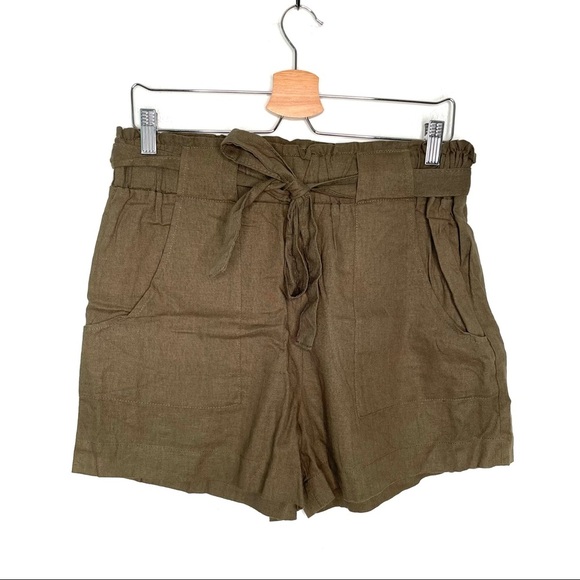 Indigo Rein Pants - Indigo Rein | Green Paper Bag Waist Shorts